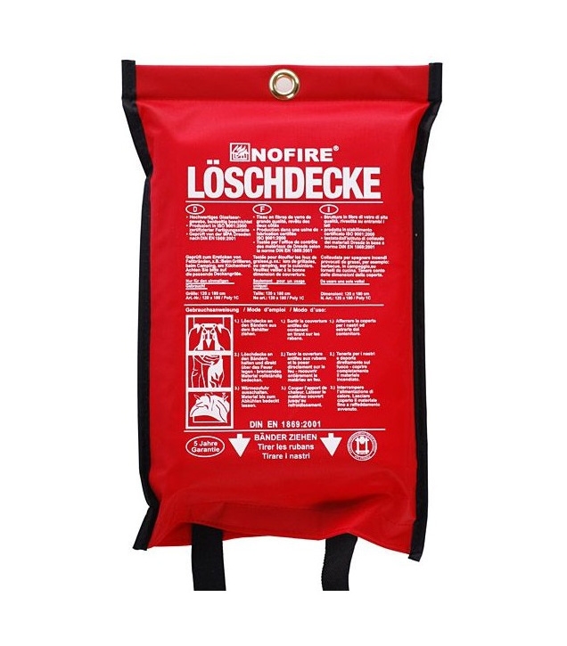 Löschdecke HAUSHALT, 120 x 120 cm - Florian Feuerschutz GmbH