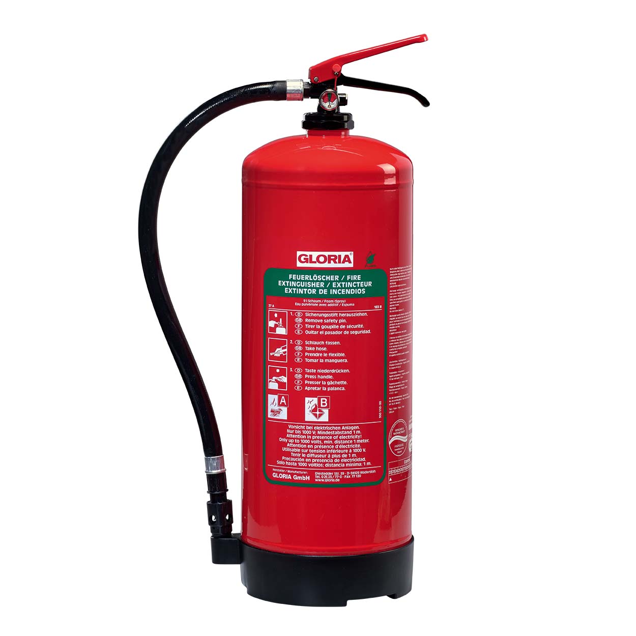 Gloria SD9F-20° fluorfreier Schaum Dauerdrucklöscher frostsicher