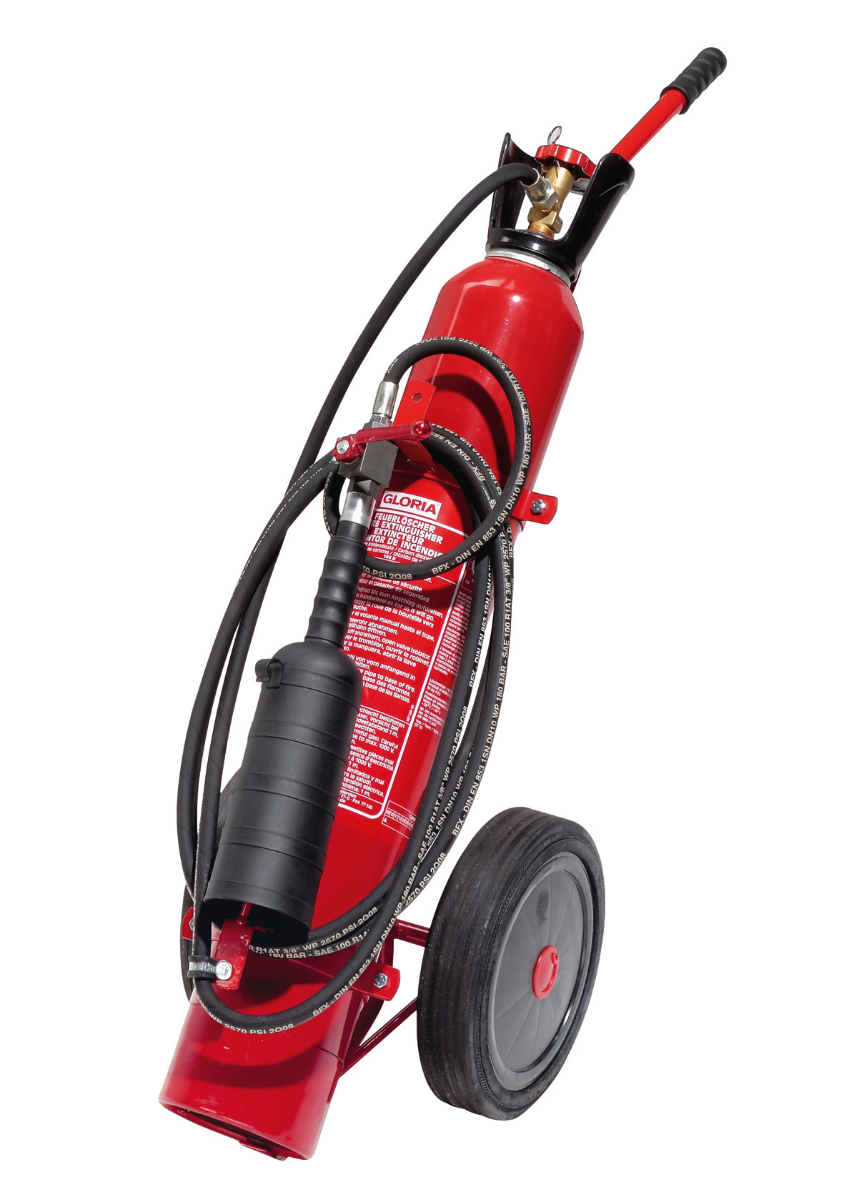 Gloria CF10 fahrbares Kohlendioxidlöschgerät mit 6m Schlauch