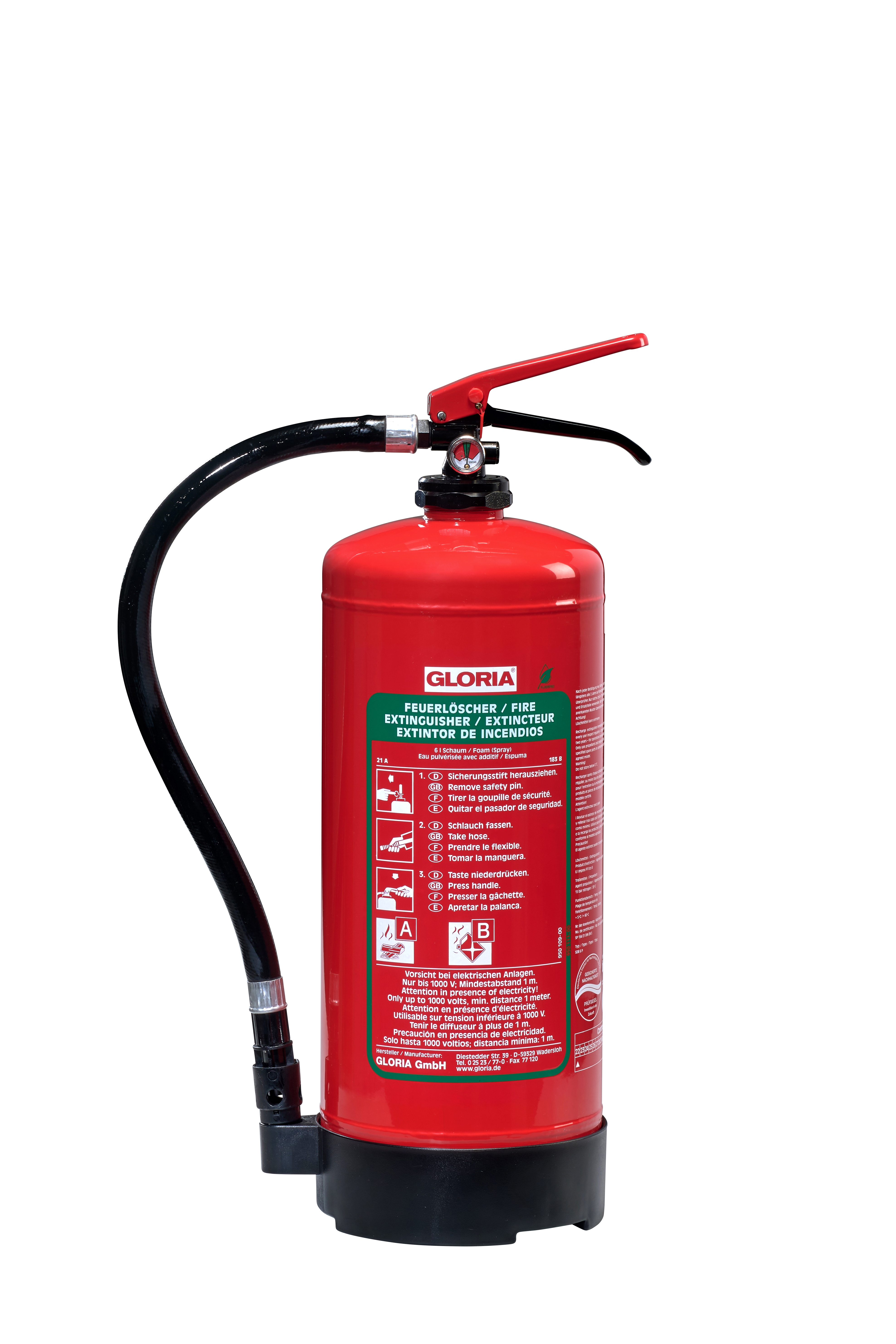 Gloria SDB6P fluorfreier Schaum Dauerdrucklöscher