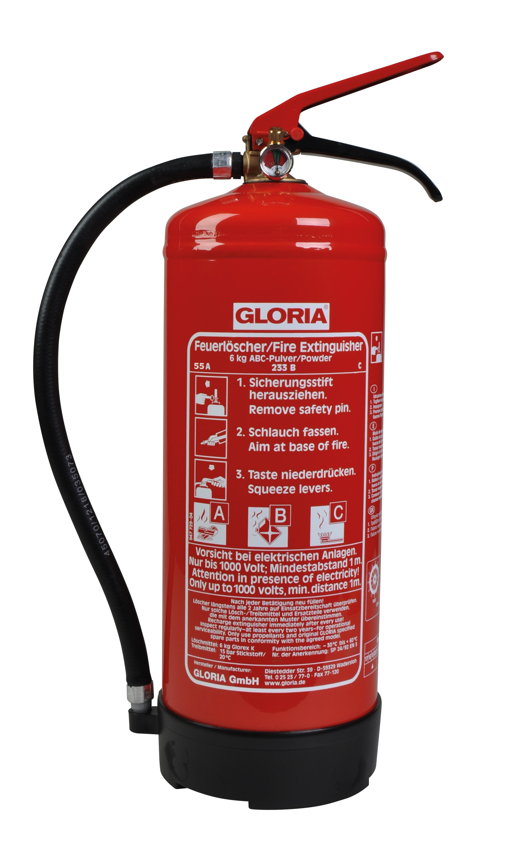 Gloria PD6GX Hochleistungs-Pulver Dauerdrucklöscher